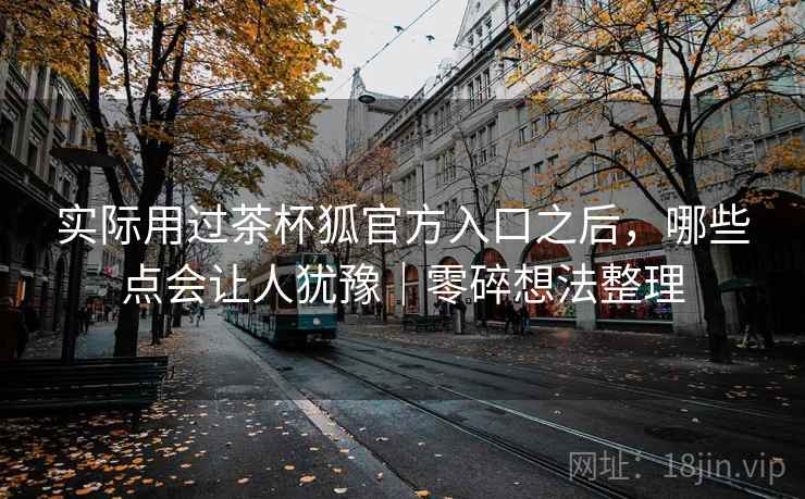 实际用过茶杯狐官方入口之后，哪些点会让人犹豫｜零碎想法整理  第2张
