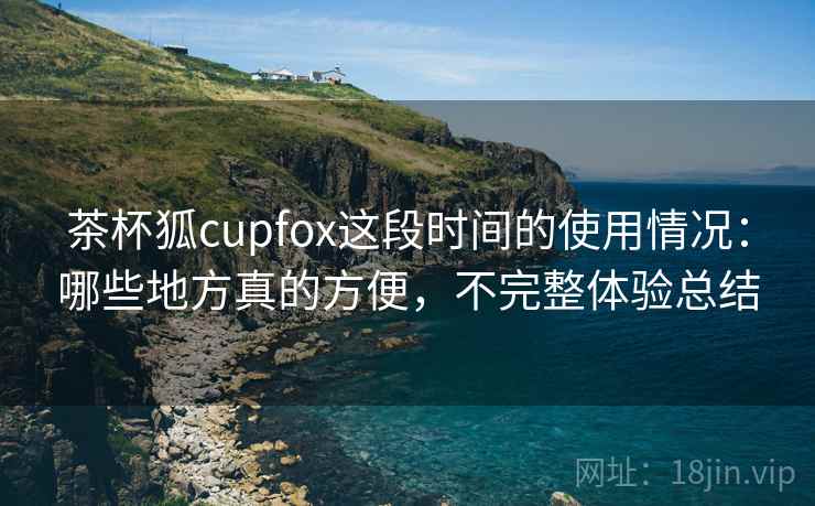 茶杯狐cupfox这段时间的使用情况：哪些地方真的方便，不完整体验总结